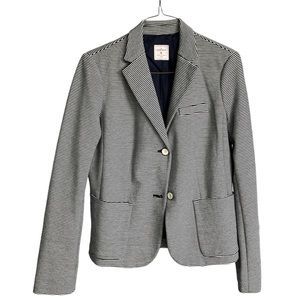 Gap Classic Striped The Academy Blazer - Navy Blue & White Stripe size 6 womens